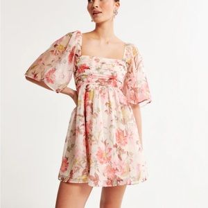 Emerson Ruched Angel Sleeve Mini Dress